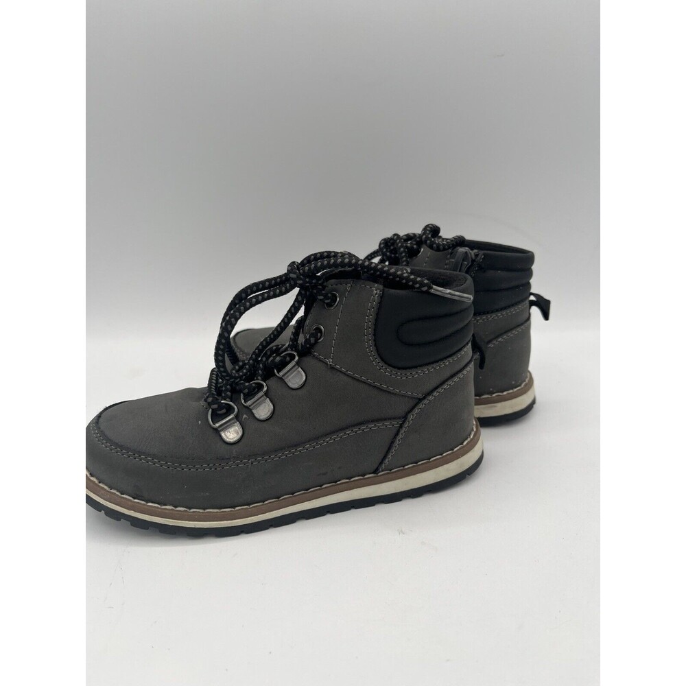 Size 10 Little Kid Childrens Place Boots Gray Suede Lace Up